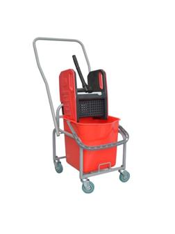 Тележка уборочная с отжимом мет.каркас без верхнего лотка 1x25л 21EF/1