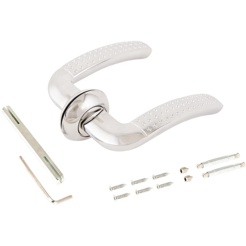 Ручка УЗК_д/межкомн.дв. АЛЛЮР АРТ ФОСТЕР CP (1620) хром, комплект