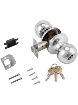 Защелка _УЗК_кноб круглый д/дер. дв. СТАНДАРТ 607 ET CP кл/фикс, хром