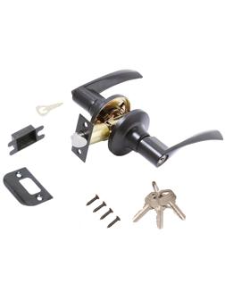 Защелка _УЗК_нажимная фалевая д/дер.дв. СТАНДАРТ 8901 ET BL, кл/фикс,черная