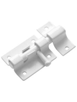 Шпингалет _УЗК_Домарт ШП-40 накладной, ригель 7мм. сталь, белый