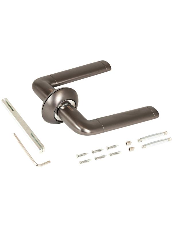 Ручка УЗК_д/межкомн.дв. АЛЛЮР АРТ ПОЛО MBN (1540) графит, комплект