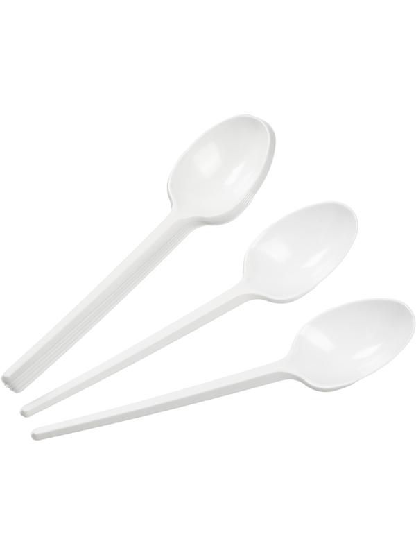 Ложка одноразовая столовая 165мм, ПС, белая, 2800шт/кор