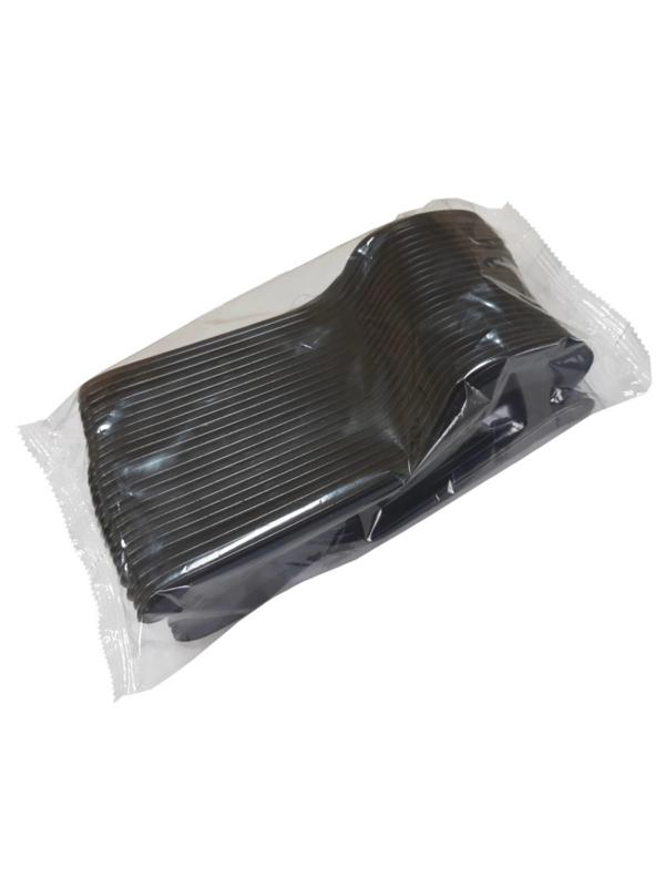 Ложка одноразовая столовая 165мм, ПС, черная, 2800шт/кор