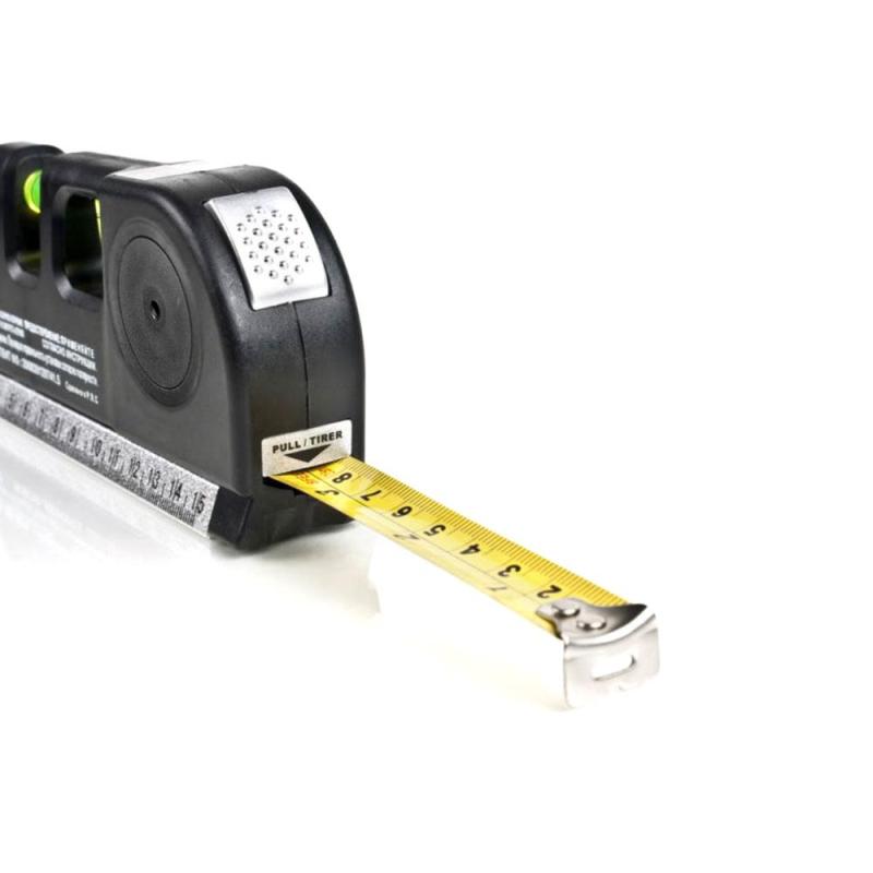 Рулетка 2,5 м с лазерным уровнем Кельн, черный