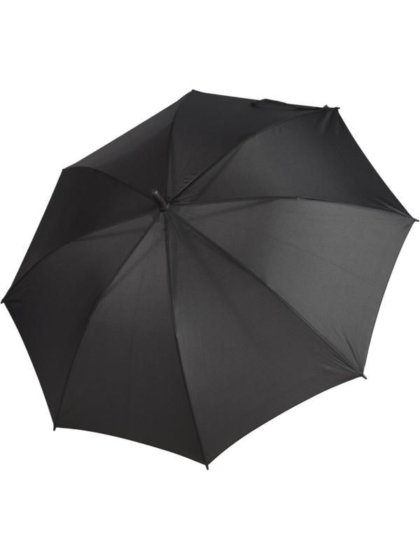Зонт трость автоматический с прорезин.ручкой, 8 спиц, черный, HD-HW003(H/T)