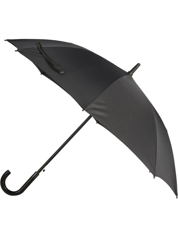 Зонт трость автоматический с прорезин.ручкой, 8 спиц, черный, HD-HW003(H/T)