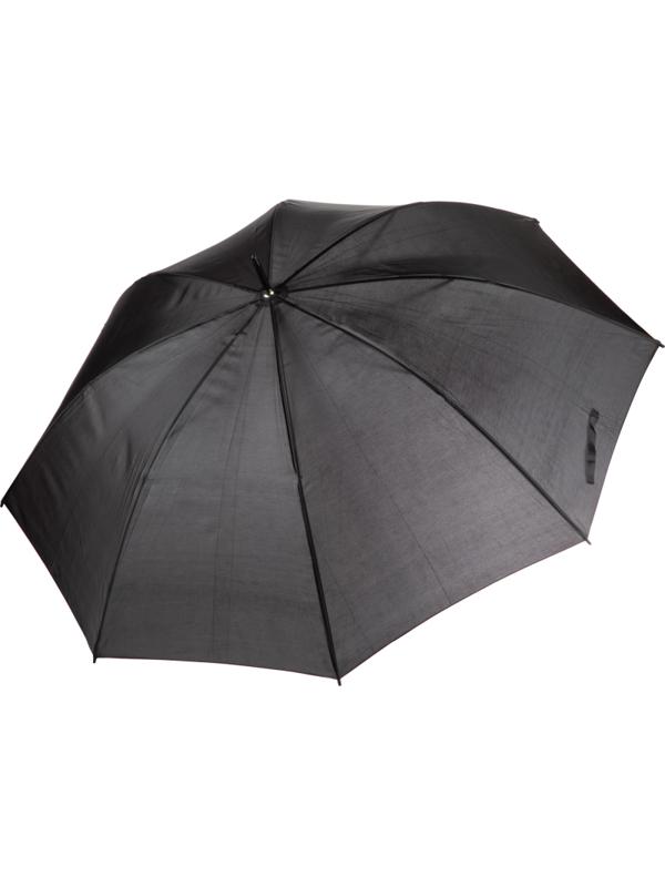 Зонт трость механич. с прямой пластик. ручкой, 8 спиц, черный, HD-HW02(H/T)