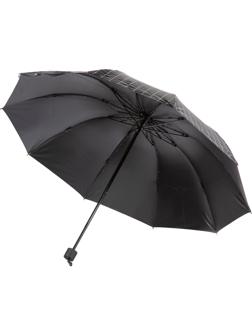 Зонт складной, механика, 10 спиц, черный в клетку, HD-HW10B(H/T)