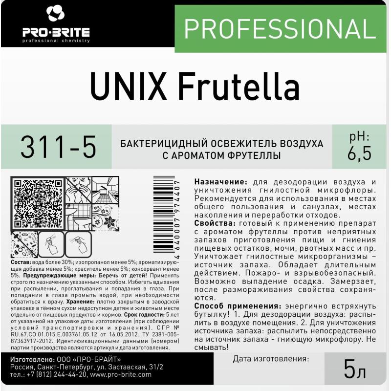 Профхим освежитель воздуха антибакт. Pro-Brite/UNIX Frutella, 5л