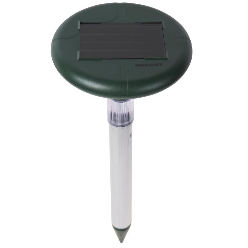 Отпугиватель змей ультразвуковой на солнечной батарее с подсветкой  REXANT