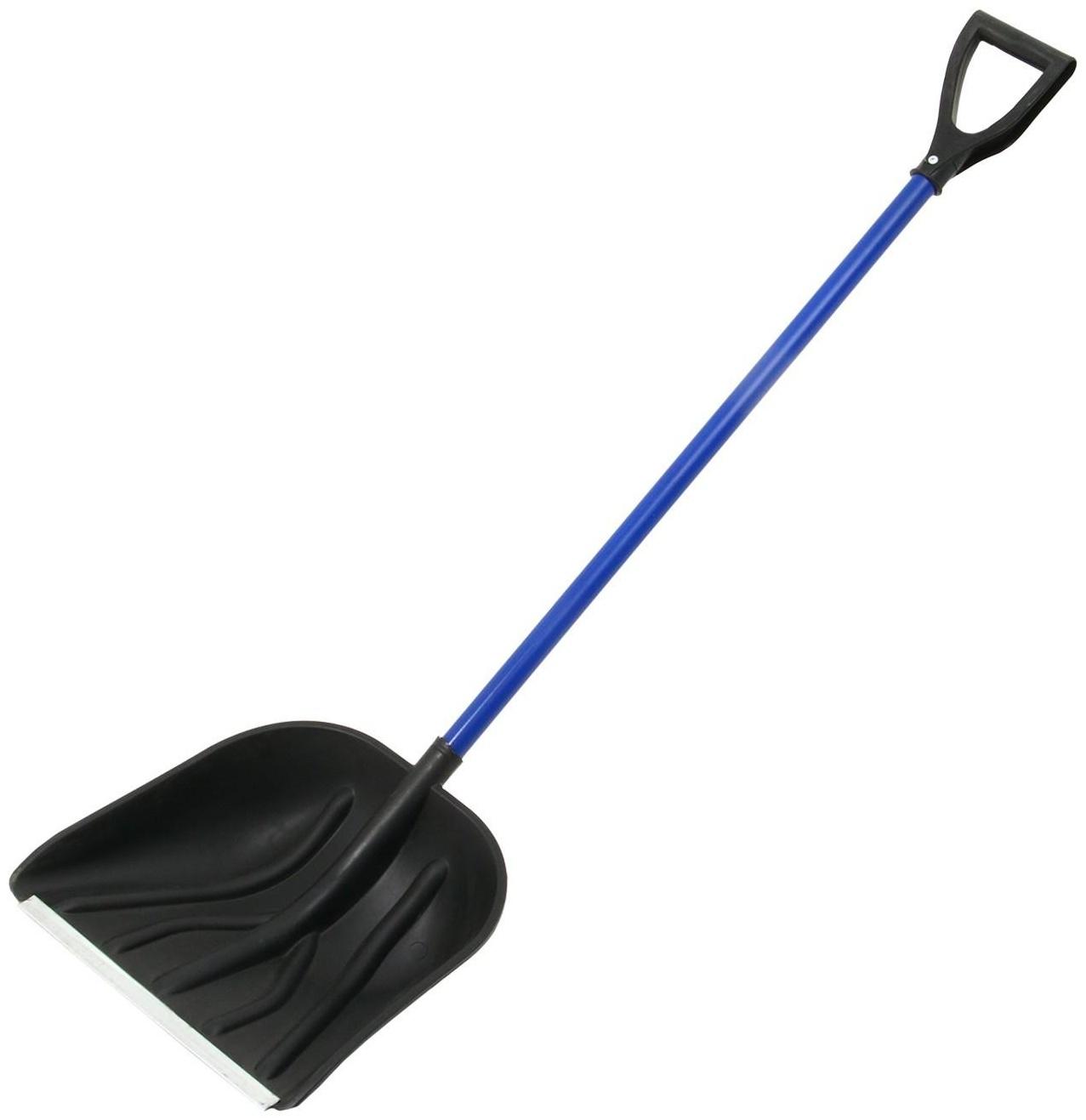 Лопата пластиковая «Купец», ковш 410 × 460 мм, с металлической планкой, алюминиевый черенок