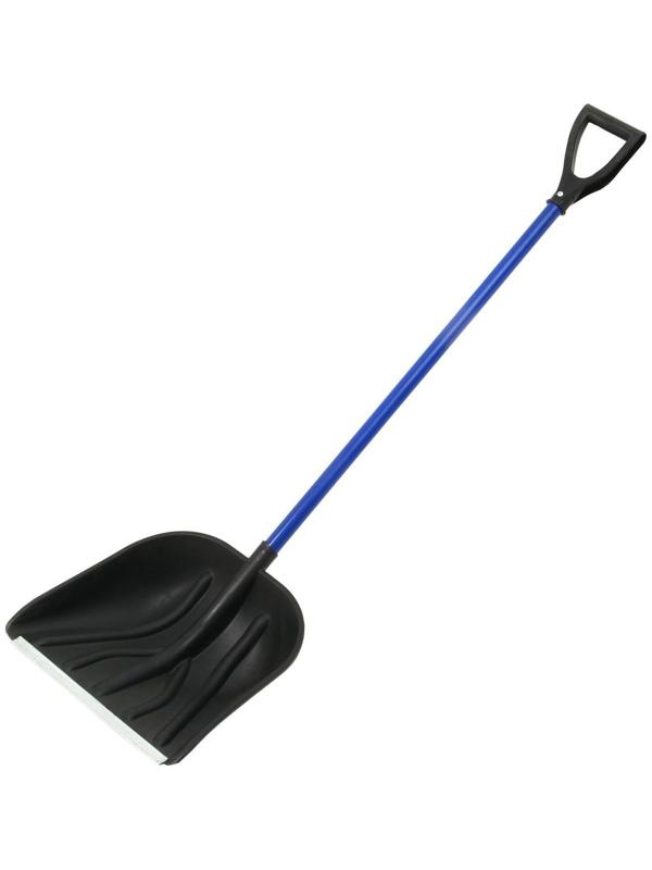 Лопата пластиковая «Купец», ковш 410 × 460 мм, с металлической планкой, алюминиевый черенок
