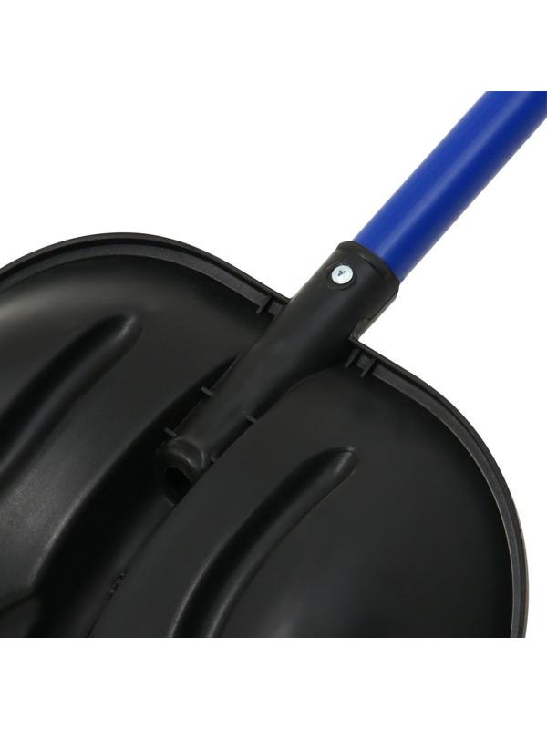 Лопата пластиковая «Купец», ковш 410 × 460 мм, с металлической планкой, алюминиевый черенок