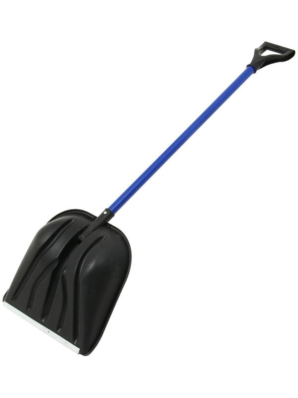 Лопата пластиковая «Купец», ковш 410 × 460 мм, с металлической планкой, алюминиевый черенок