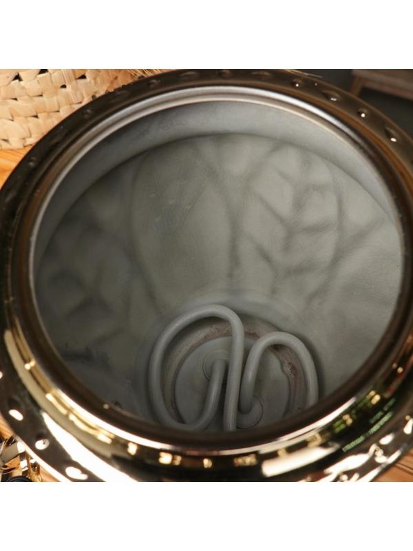 Набор «Маки», жёлудь, 3 предмета, самовар 3 л, заварочный чайник 0,7 л, поднос