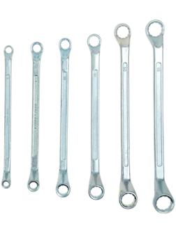 Набор ключей накидных Sparta 153305, 6 шт, 6–17 мм, хромированные