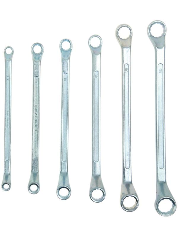 Набор ключей накидных Sparta 153305, 6 шт, 6–17 мм, хромированные