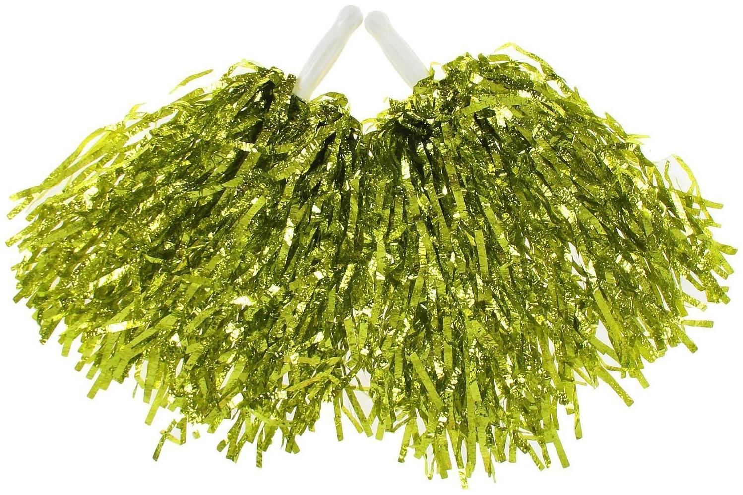 Гофрированные помпоны, набор 2 шт., цвет салатовый