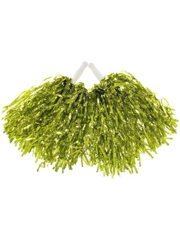 Гофрированные помпоны, набор 2 шт., цвет салатовый