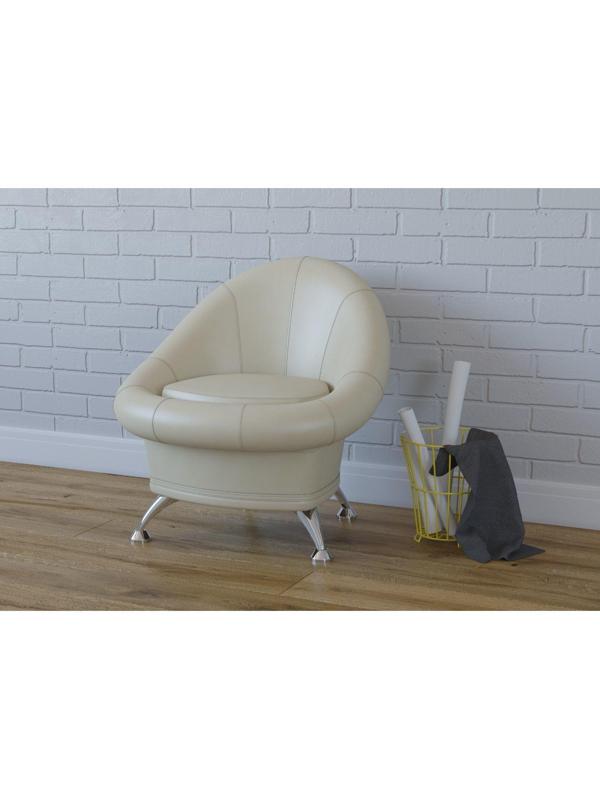 Банкетка, 690х690х790, Кожзам бежевый