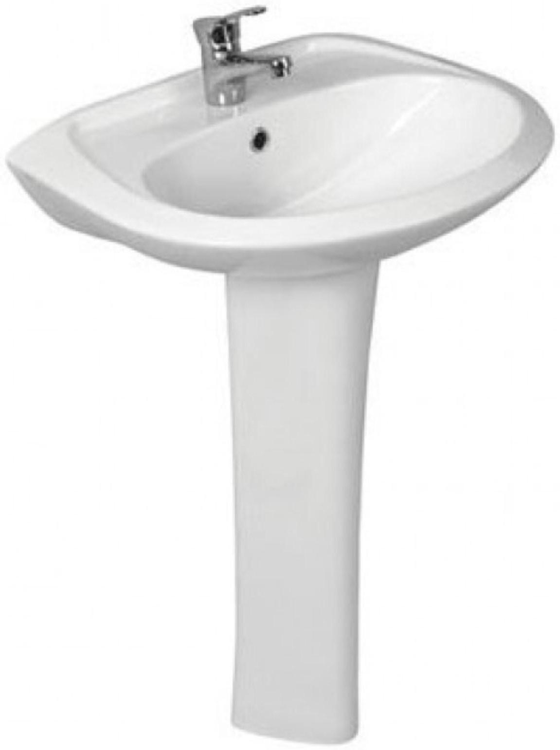 Раковина Santek «Бриз-50» c отверстием под смеситель, с пьедесталом