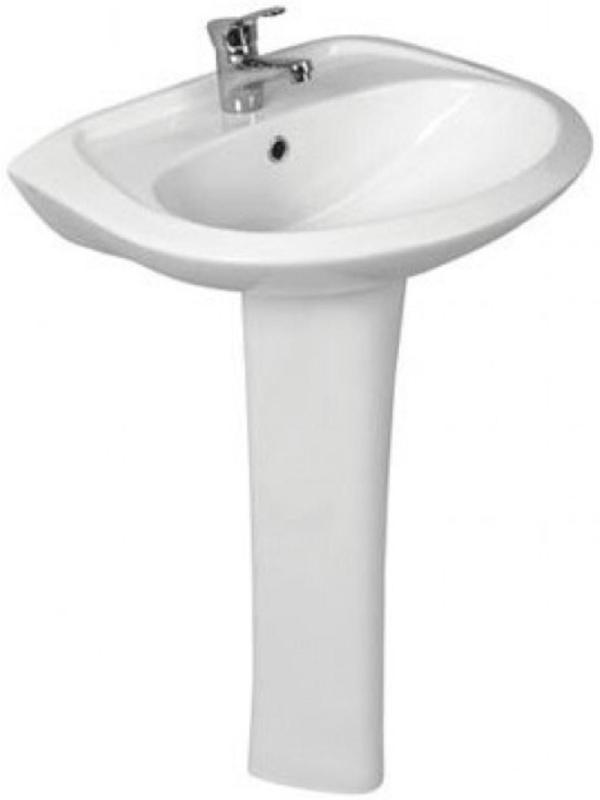 Раковина Santek «Бриз-50» c отверстием под смеситель, с пьедесталом