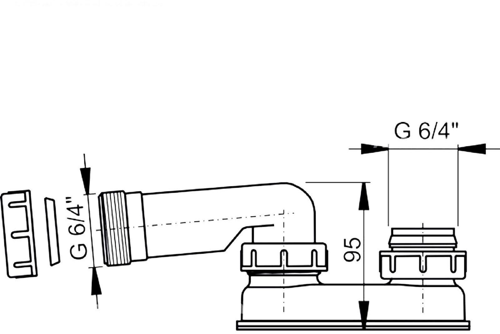 Гидрозатвор Alcaplast A53, 6/4