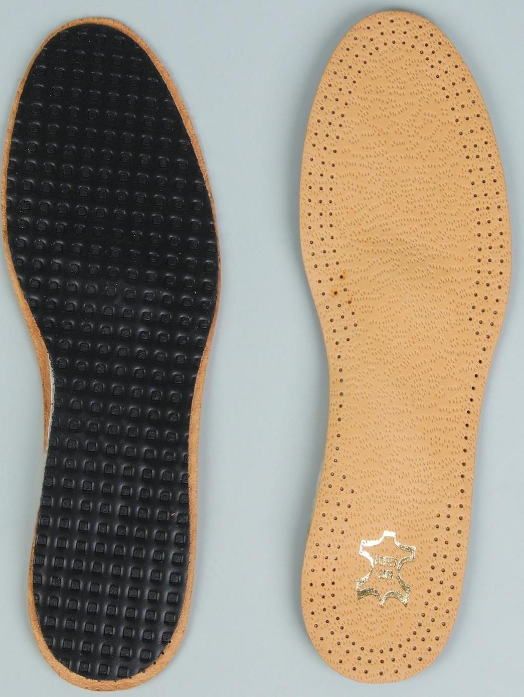 Стельки для обуви, амортизирующие, с мягким супинатором, 41-42р-р, пара, цвет светло-коричневый