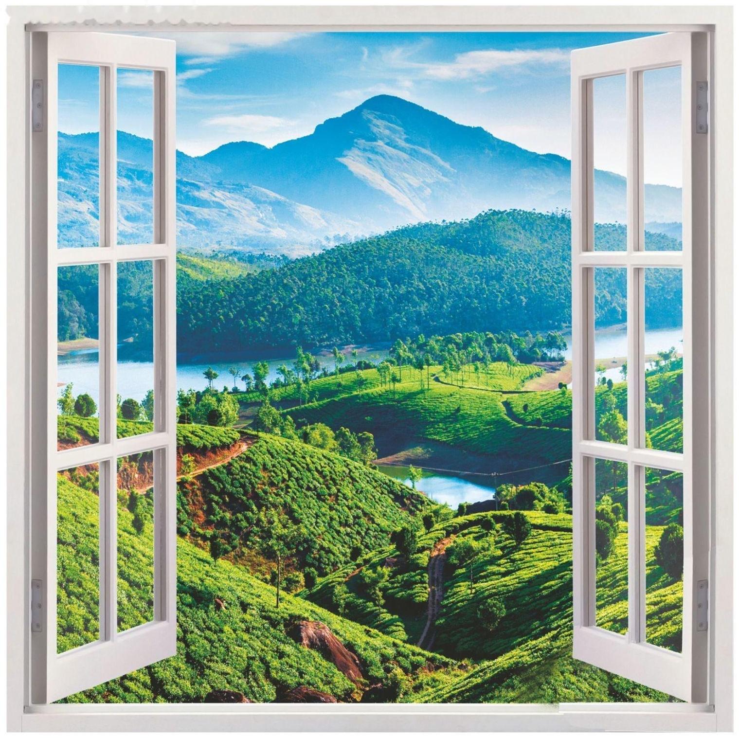 Фотообои К-115 «Вид из окна» (4 листа), 140 × 140 см