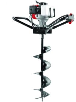 Мотобур RedVerg RD-EA490, 2.2 л.с., шнек 80-250 мм, d=20мм, 7500 об/мин, 1.2л, БЕЗ ШНЕКА