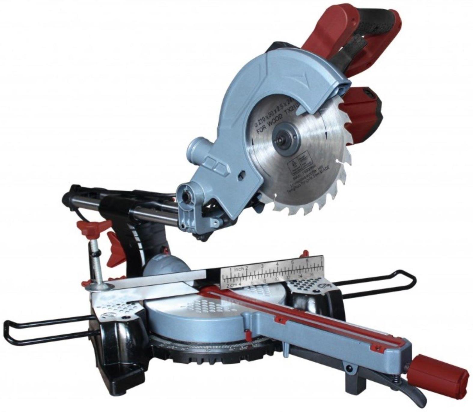 Пила торцовочная RedVerg RD-MS210-1300S, 220В/50Гц; 1500Вт; диск 210х30мм; 4500об/мин