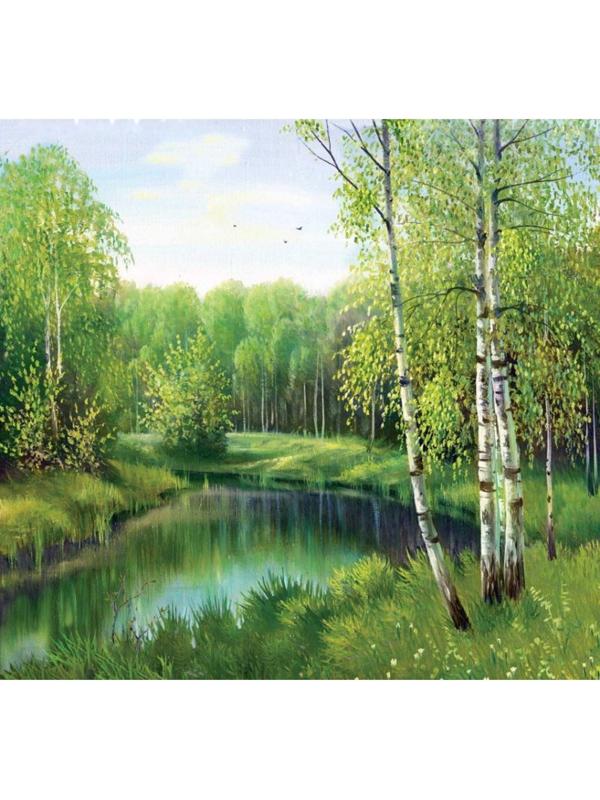 Фотообои У тихой речки ЛЮКС 2,04х1,94 м (из 6 листов)