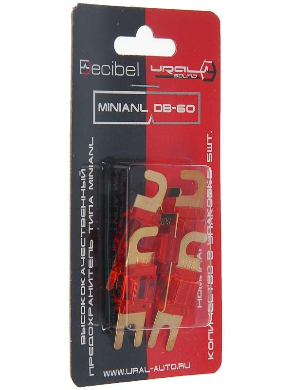 Предохранитель Ural mini ANL-DB60, 60 ампер, набор 5 шт.