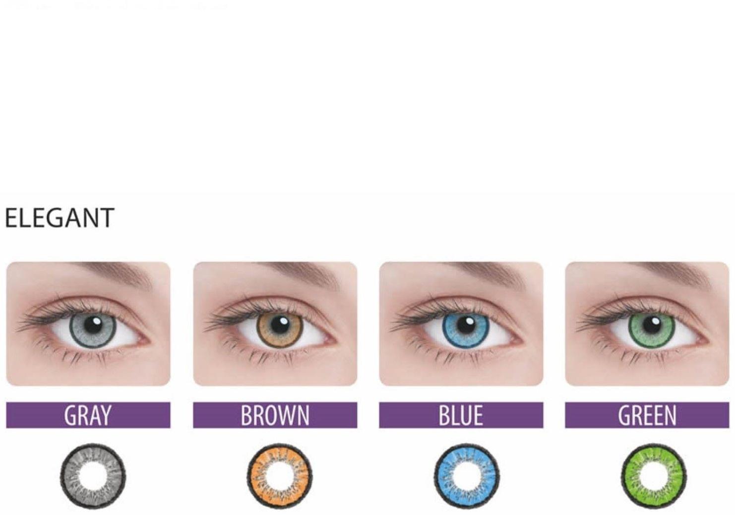 Цветные контактные линзы Adria Elegant - Grey, -2.0/8,6, в наборе 2шт