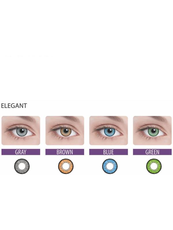 Цветные контактные линзы Adria Elegant - Grey, -2.0/8,6, в наборе 2шт