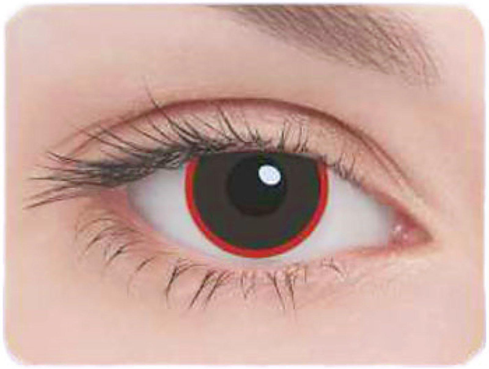 Карнавальные контактные линзы Adria Crazy - DEMON, в наборе 1 шт