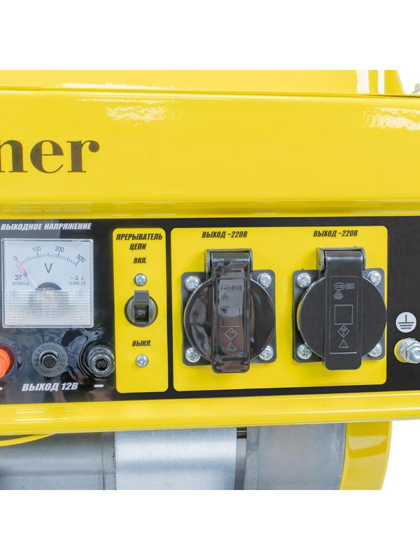 Генератор  бензиновый Kolner KGEG 3000, 4Т, 3 кВт, 7 л.с, 15 л, 2х220/12 В, ручной старт