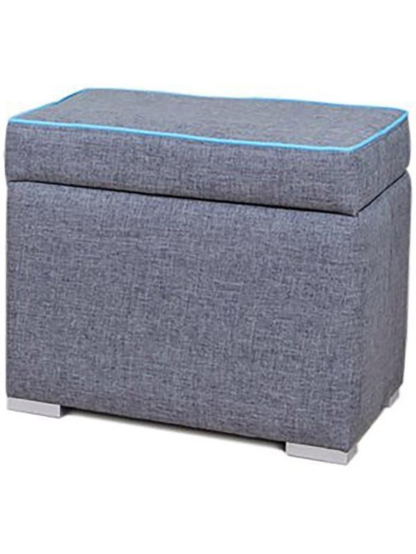 Пуф Амур с ящиком Джой графит / Нео азур