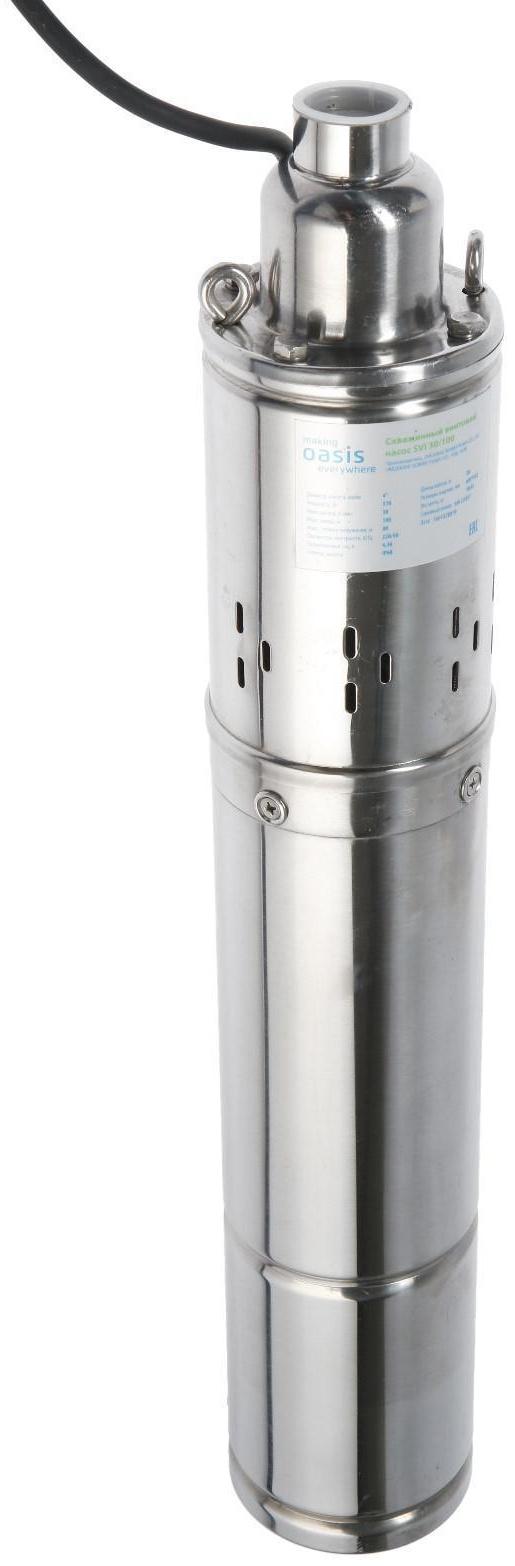 Насос скважинный Oasis SVR 30/100, винтовой, 370 Вт, напор 100 м, 30 л/мин, кабель 20 м