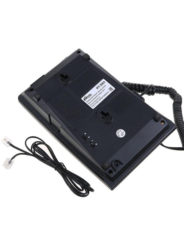 Проводной телефон Ritmix RT-330, мелодия на удержании звонка, Hi-Low, черный