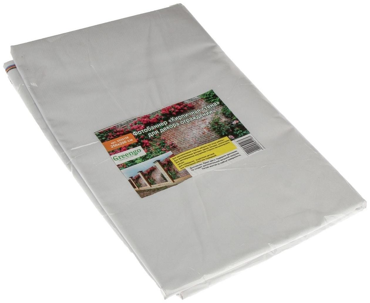 Фотобаннер, 250 × 200 см, с фотопечатью, люверсы шаг 1 м, «Кирпичная стена»