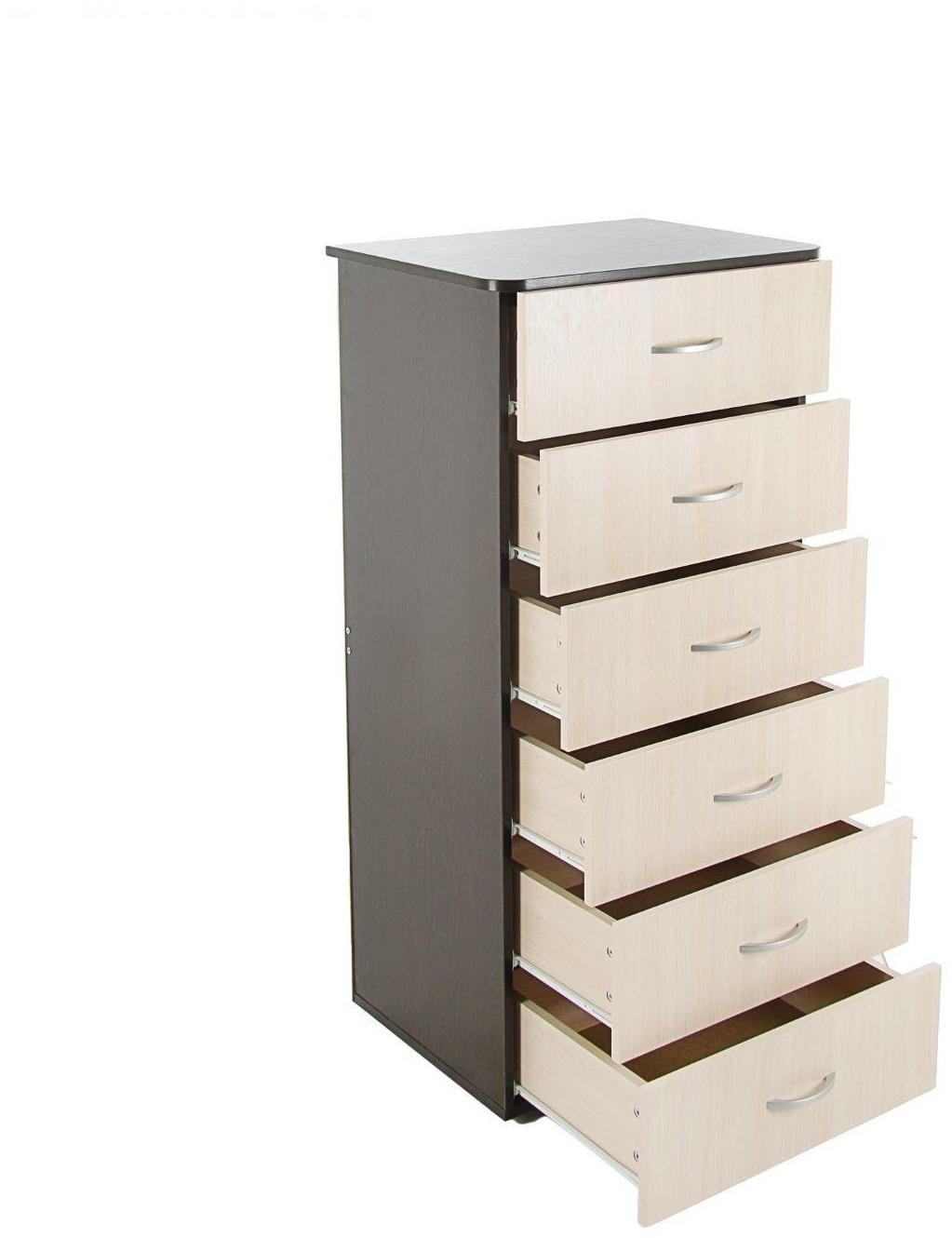 Комод №5, 600х450х1250, Венге темный/Венге светлый