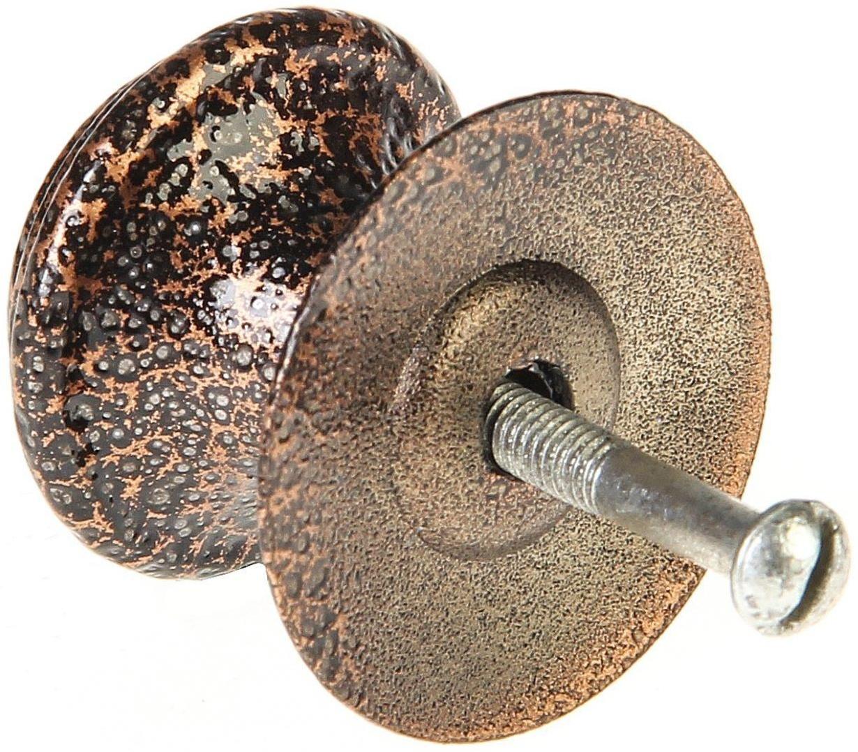 Ручка-кнопка РКК-15, цвет античная медь