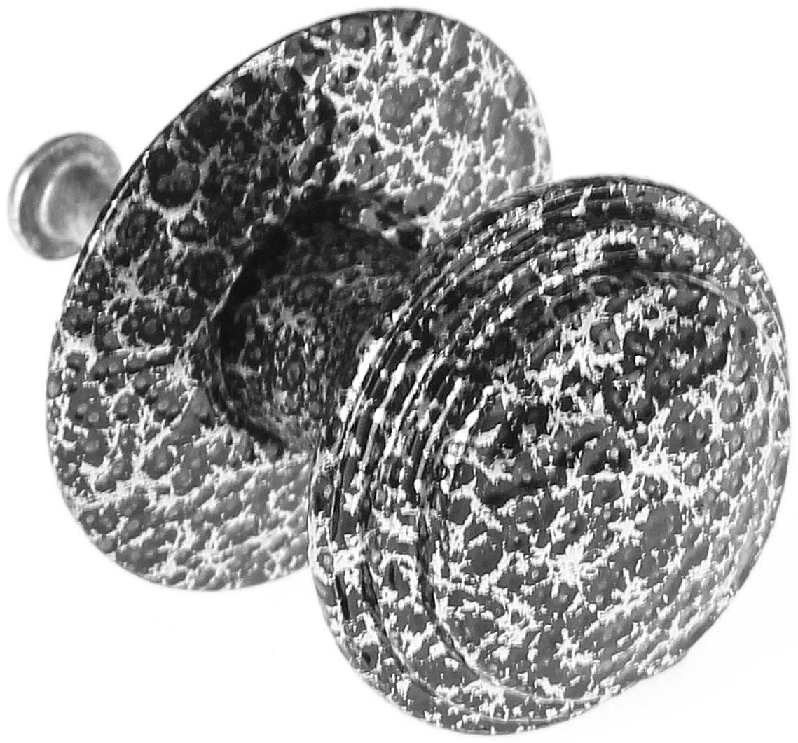 Ручка-кнопка РКК-15, цвет античное серебро