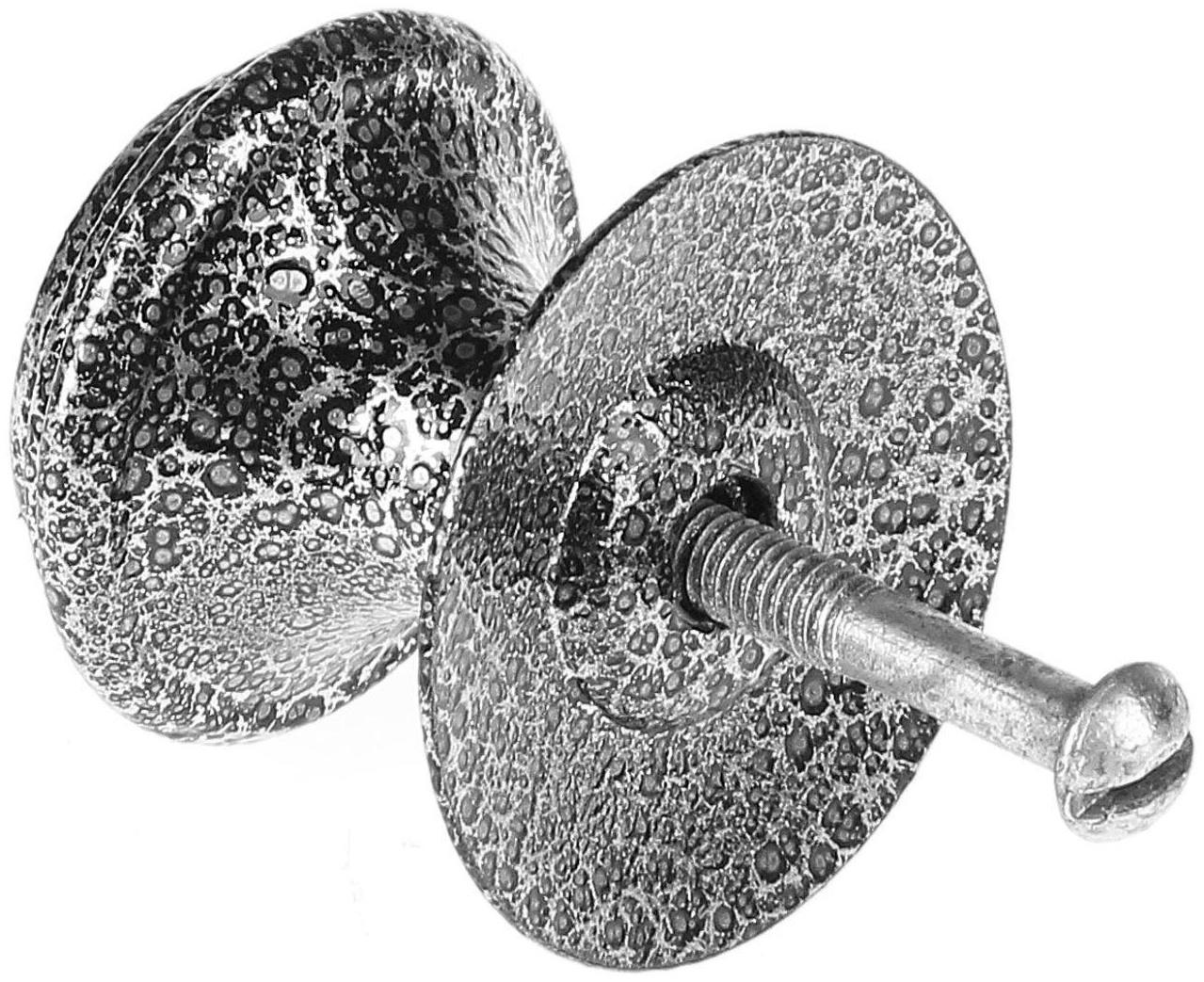 Ручка-кнопка РКК-15, цвет античное серебро