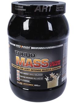 Гейнер IronMan Turbo Mass без лактозы, ваниль, спортивное питание, 1400 г