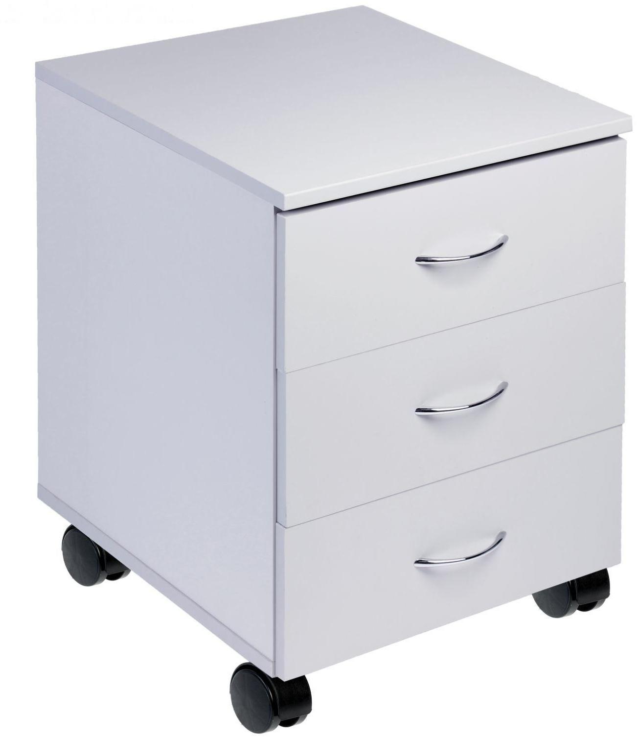 Тумба подкатная на 3 ящика, 410х500х540, Светло серый