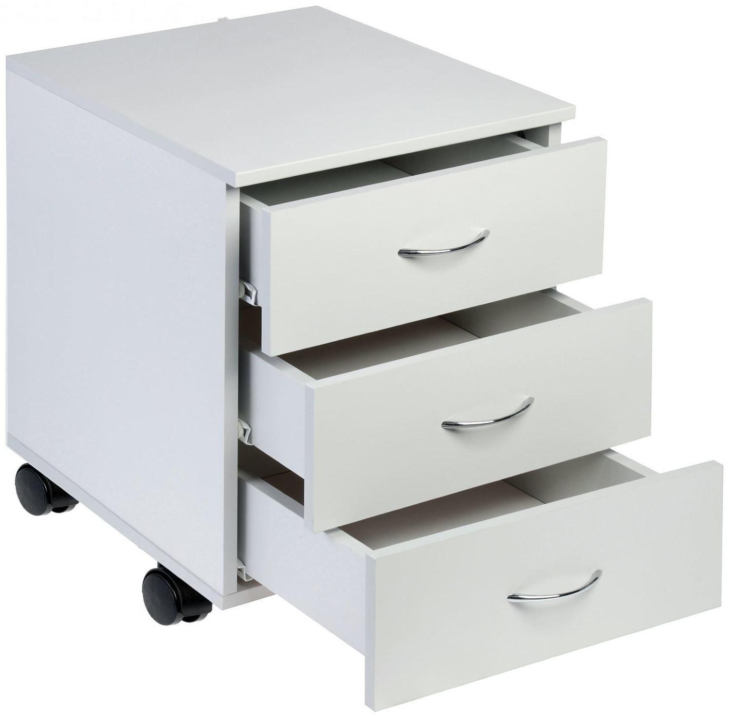 Тумба подкатная на 3 ящика, 410х500х540, Светло серый