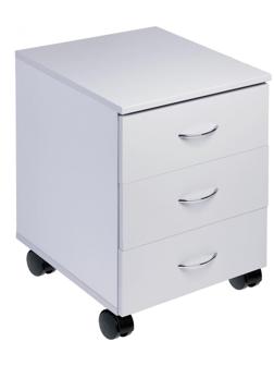Тумба подкатная на 3 ящика, 410х500х540, Светло серый